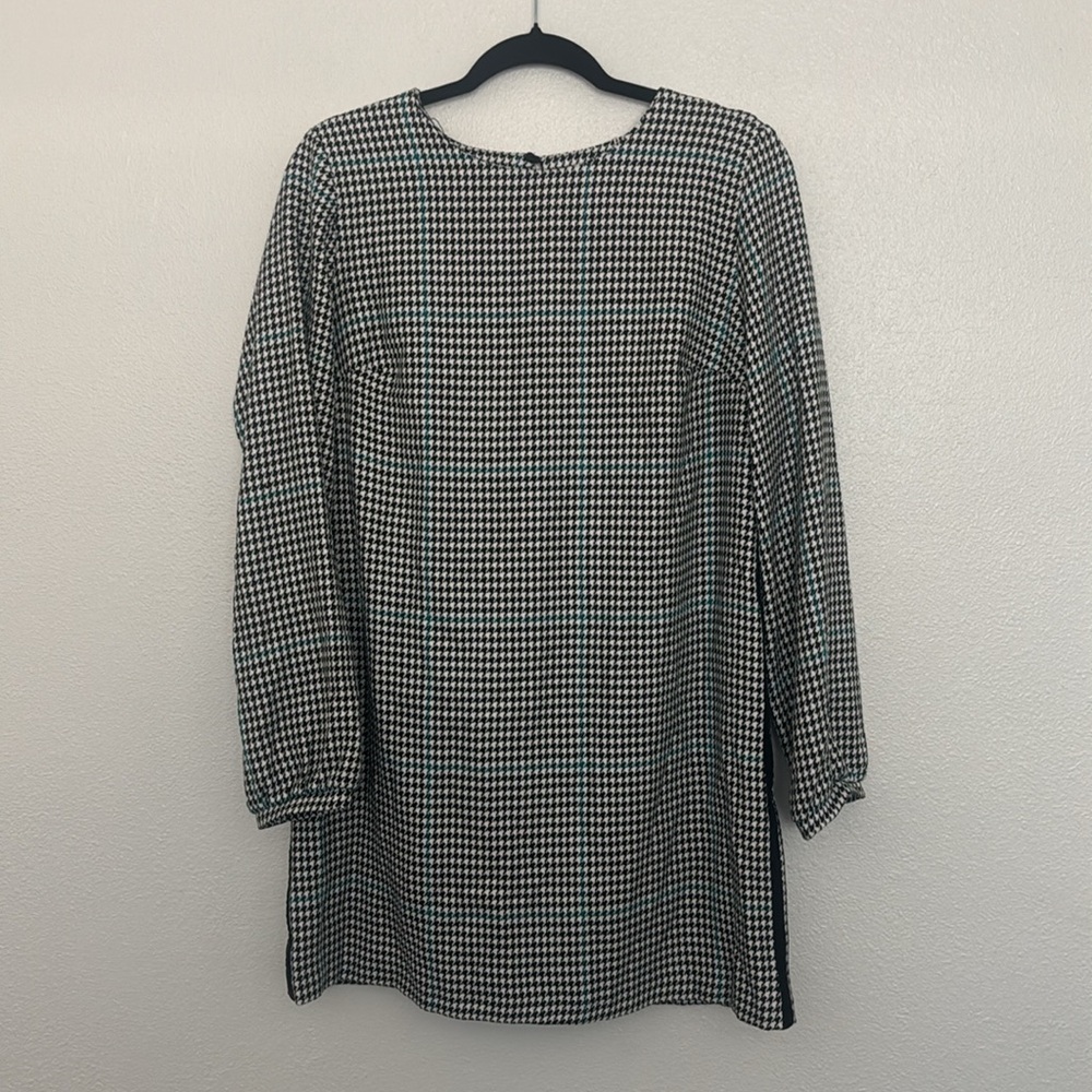 CLOSET CLEANOUT: Zara Houndstooth Mini Dress - NWT - L